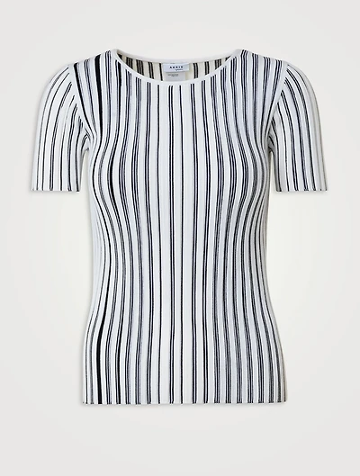 Structured Stripes Merino Wool Sweater