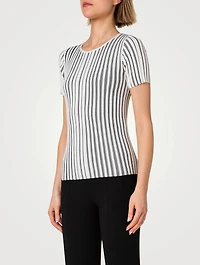 Structured Stripes Merino Wool Sweater