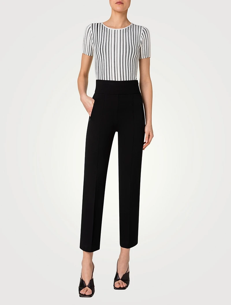 Structured Stripes Merino Wool Sweater