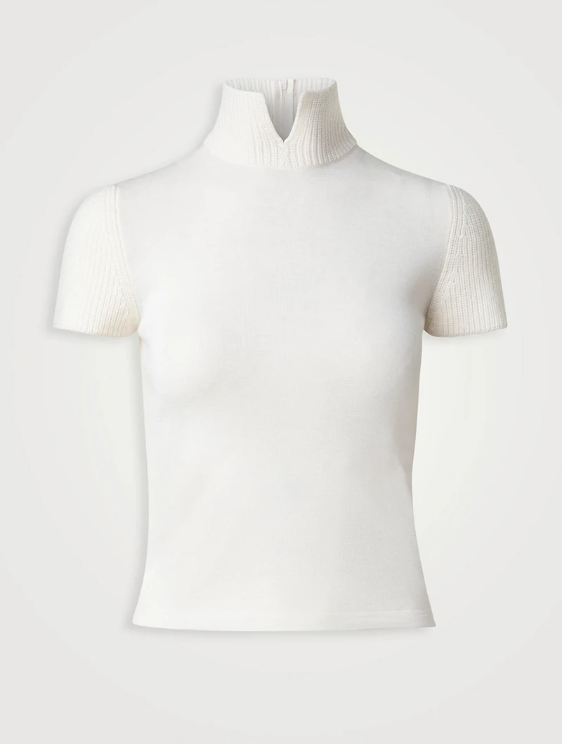 Wool Short-Sleeve Top