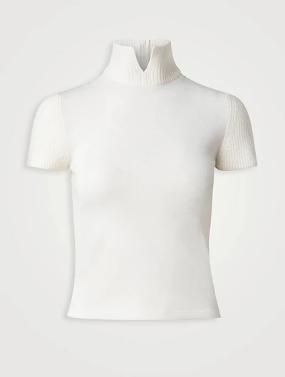 Wool Short-Sleeve Top
