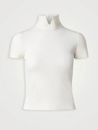Wool Short-Sleeve Top