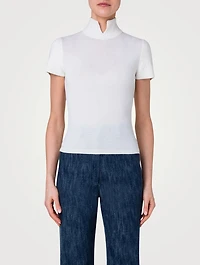 Wool Short-Sleeve Top