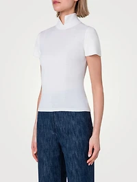 Wool Short-Sleeve Top