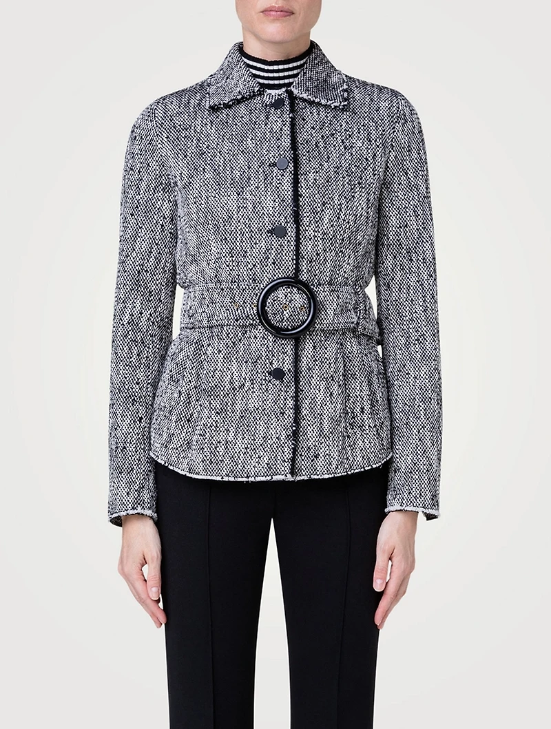 Tweed Belted Jacket