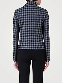 Wool Tweed Mixed Moto Jacket