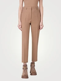 Flavin Wool Flannel Straight-Leg Trousers