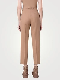 Flavin Wool Flannel Straight-Leg Trousers