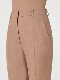 Flavin Wool Flannel Straight-Leg Trousers