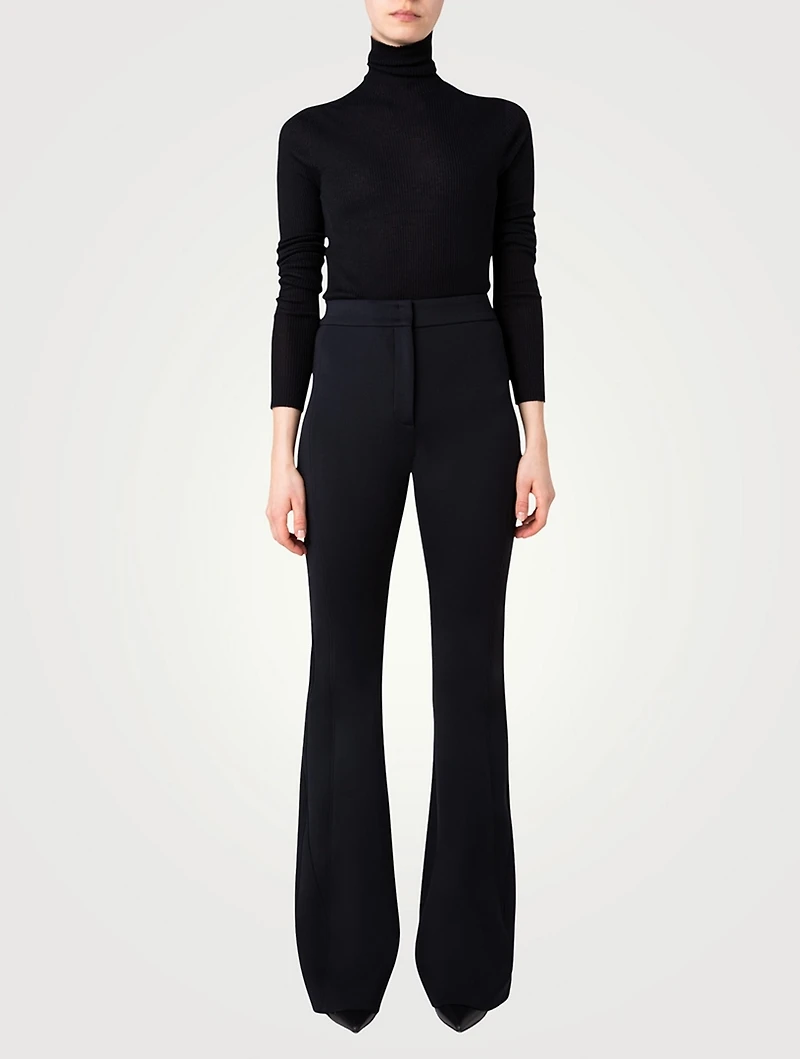 Faris Neoprene Bootcut Trousers