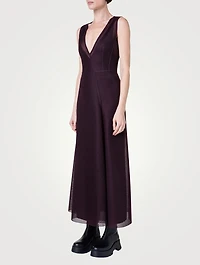 Techno Grid Midi Dress