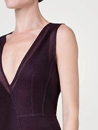 Techno Grid Midi Dress