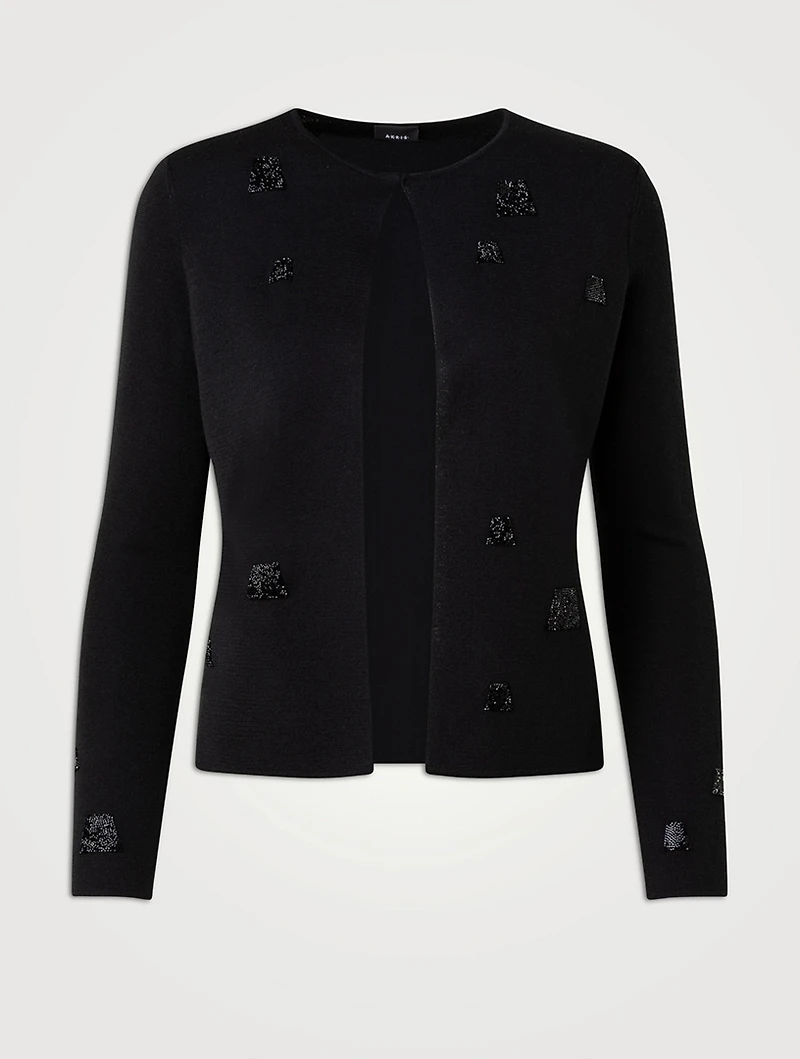 Swarovski Crystal Cashmere And Silk Cardigan