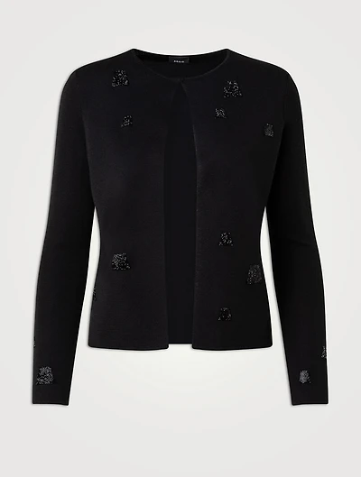 Swarovski Crystal Cashmere And Silk Cardigan