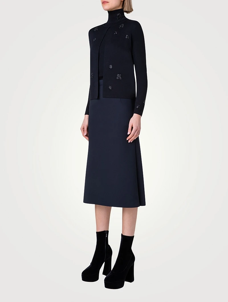 Swarovski Crystal Cashmere And Silk Cardigan