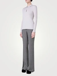 Cashmere And Silk Polo Sweater