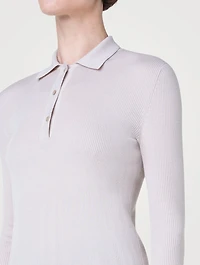 Cashmere And Silk Polo Sweater