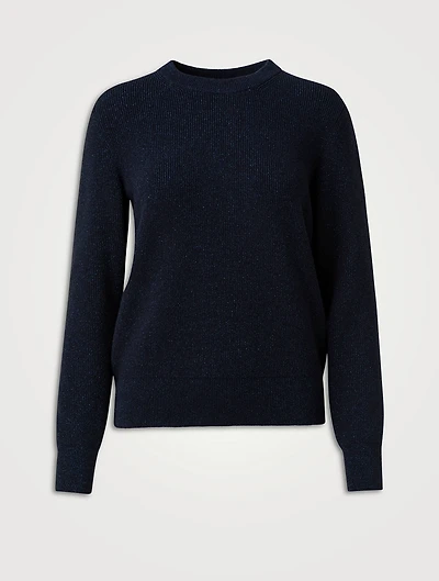 Rib-Knit Lurex Sweater