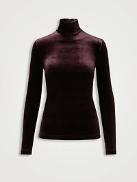 Velvet Mockneck Top