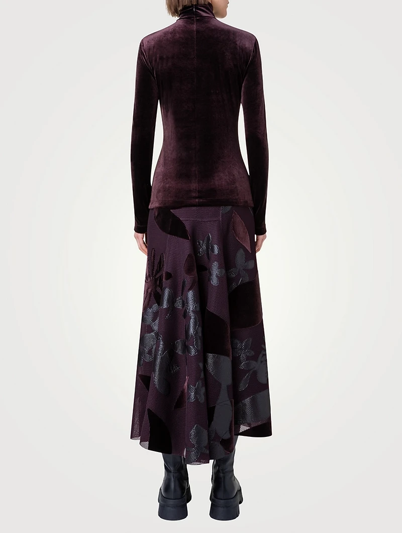 Velvet Mockneck Top