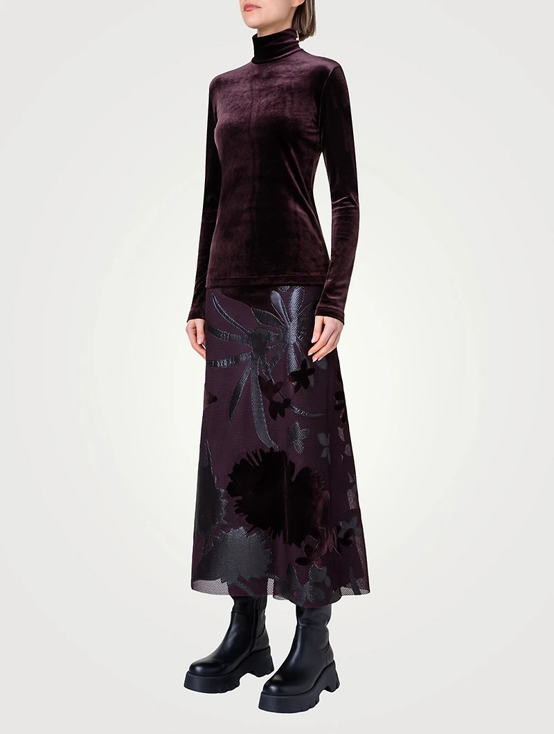 Velvet Mockneck Top