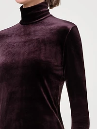 Velvet Mockneck Top