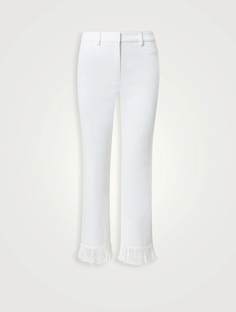 Marcy Fringe-Trimmed Jeans