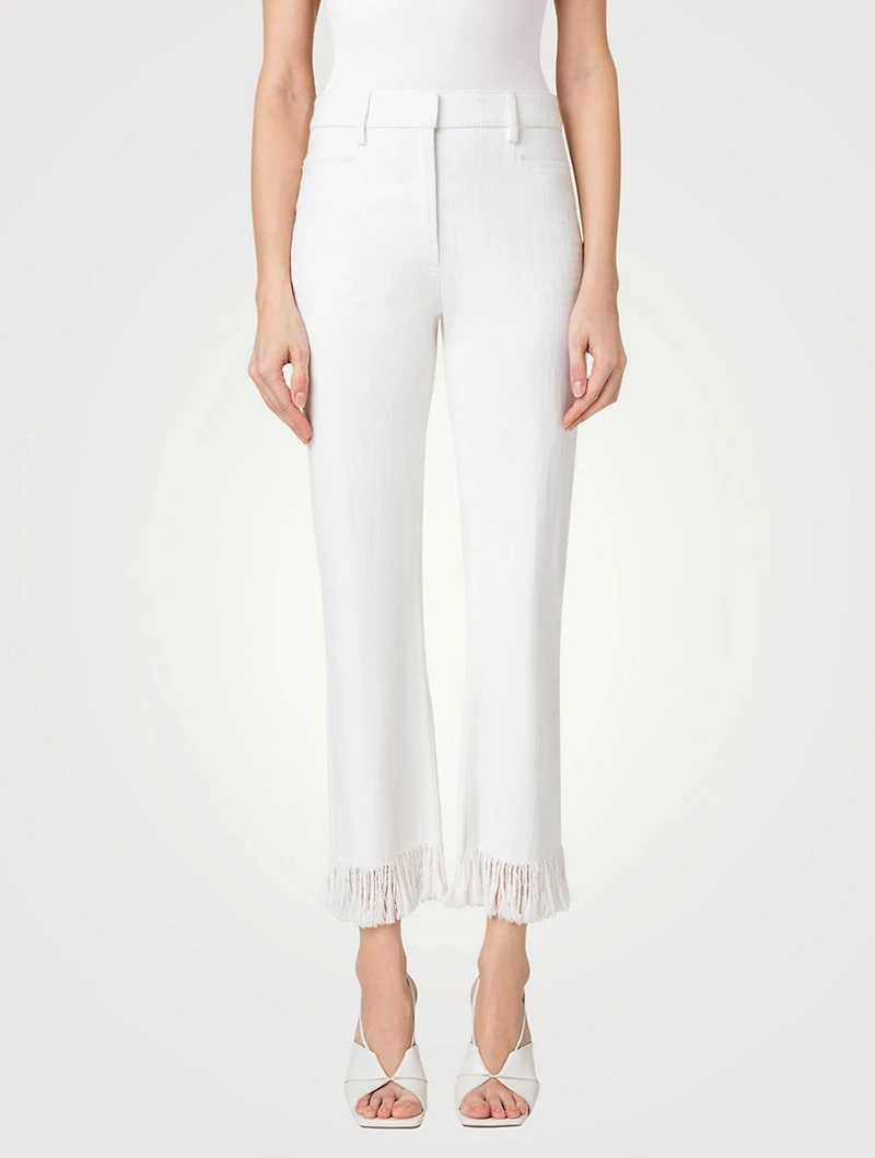 Marcy Fringe-Trimmed Jeans