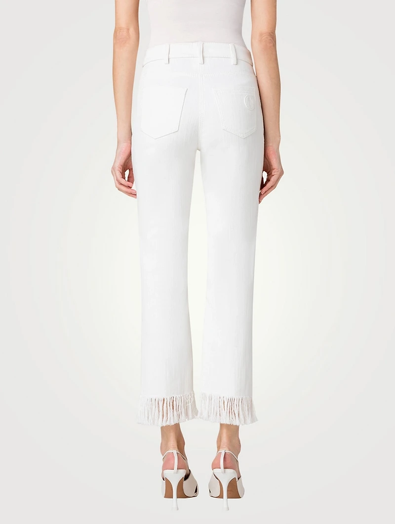 Marcy Fringe-Trimmed Jeans