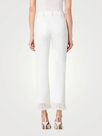 Marcy Fringe-Trimmed Jeans
