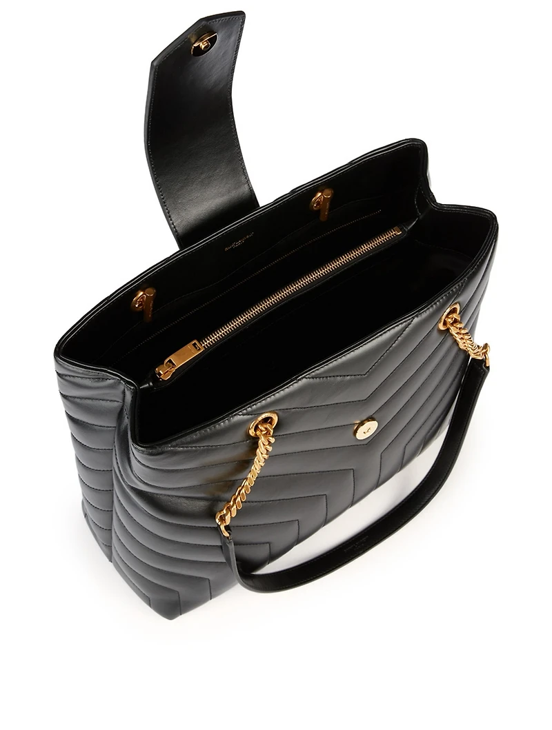 Large Loulou YSL Monogram Leather Tote Bag