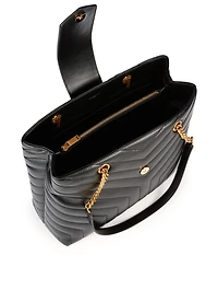 Large Loulou YSL Monogram Leather Tote Bag