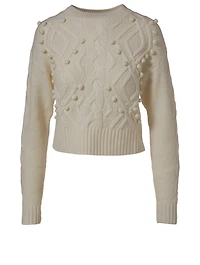 Brie Cable Knit Wool Sweater