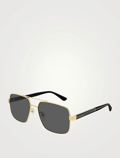 Square Aviator Sunglasses