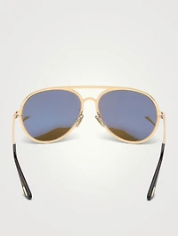 Antibes Aviator Sunglasses With Crystals