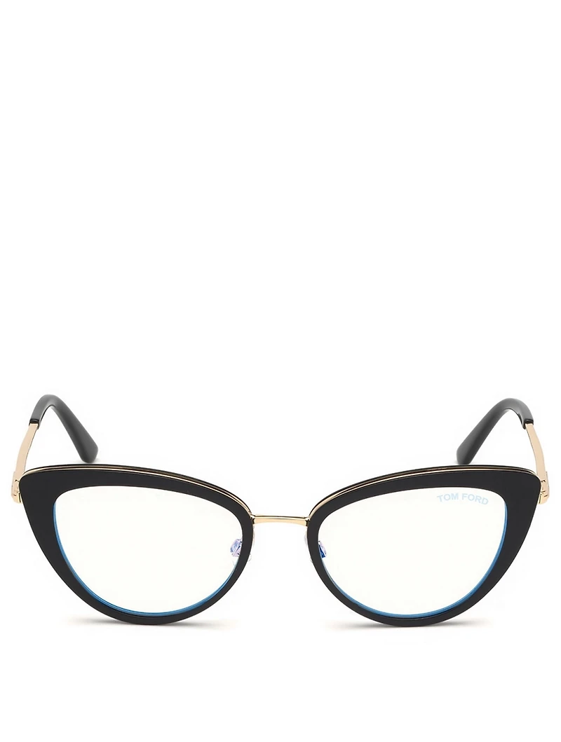 Cat Eye Optical Glasses With Blue Block Lenses