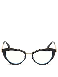 Cat Eye Optical Glasses With Blue Block Lenses