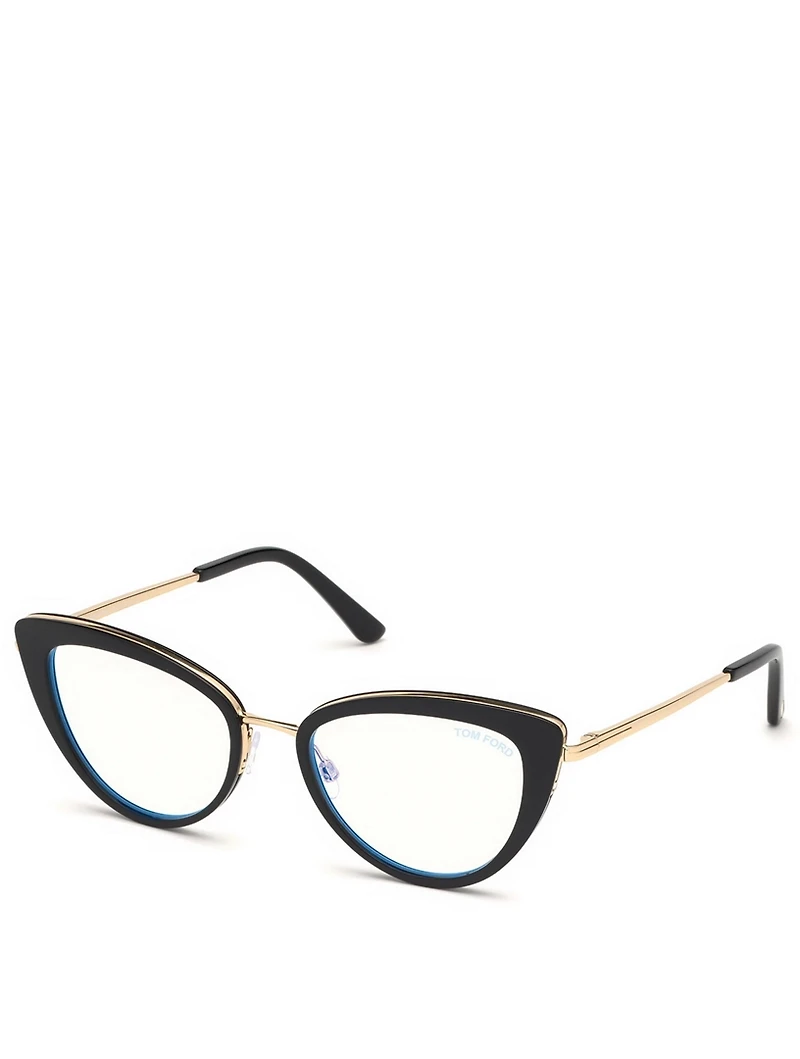 Cat Eye Optical Glasses With Blue Block Lenses