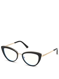 Cat Eye Optical Glasses With Blue Block Lenses