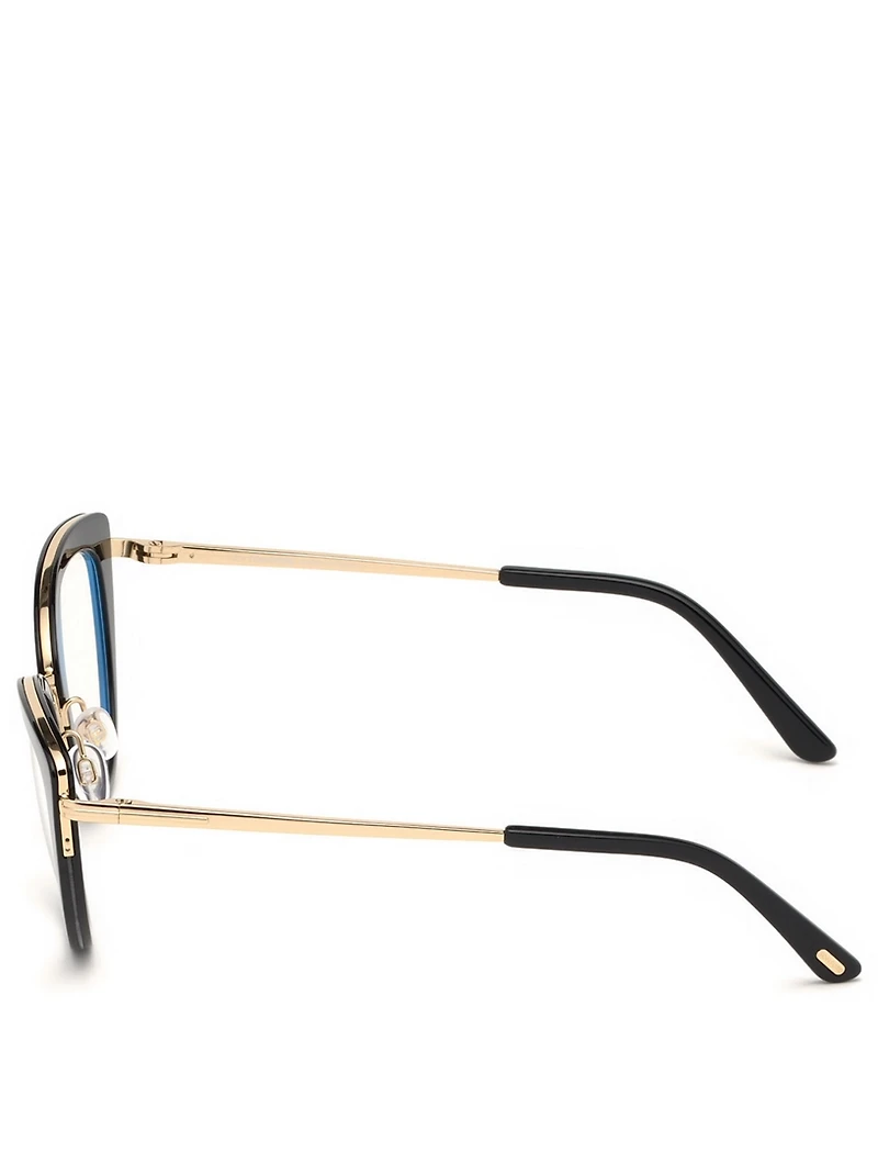 Cat Eye Optical Glasses With Blue Block Lenses