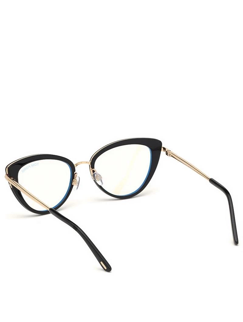 Cat Eye Optical Glasses With Blue Block Lenses