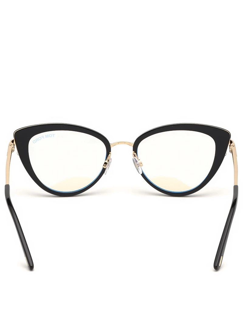 Cat Eye Optical Glasses With Blue Block Lenses