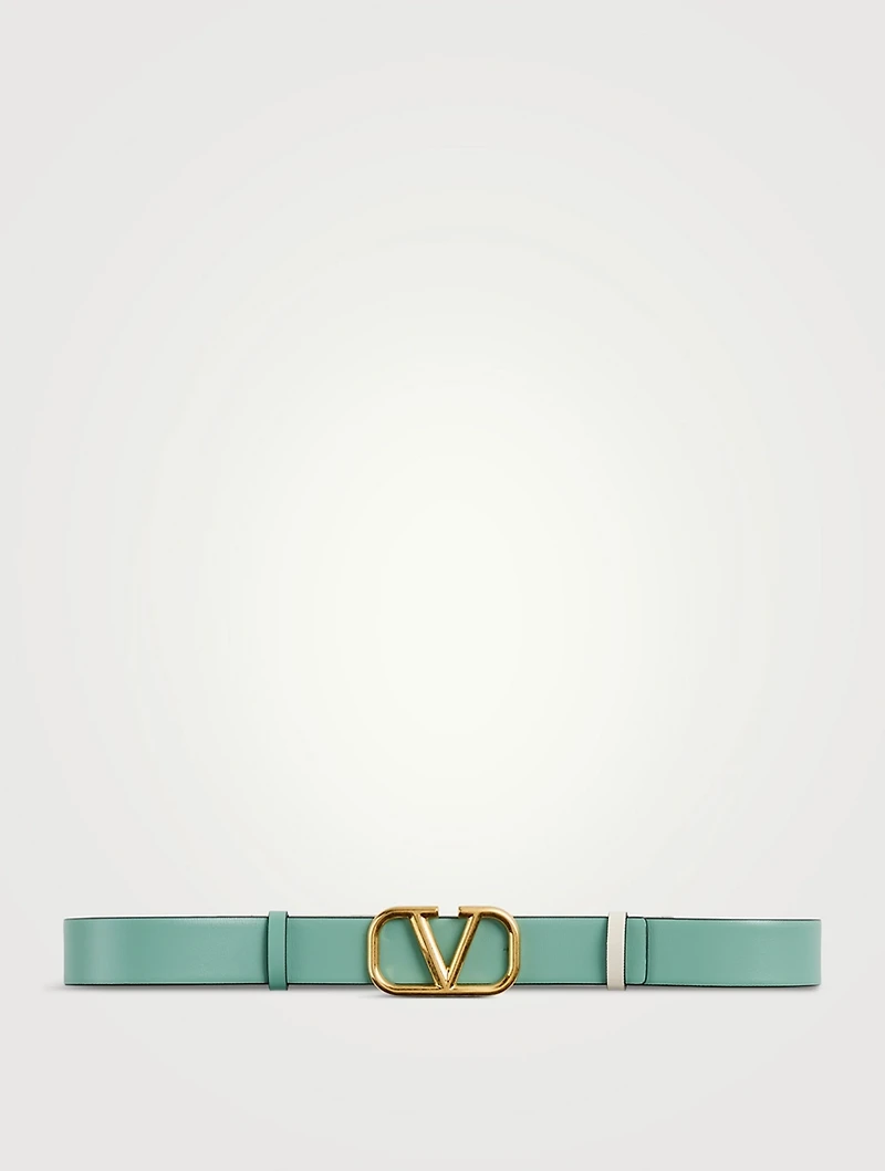 VLOGO Signature Reversible Leather Belt