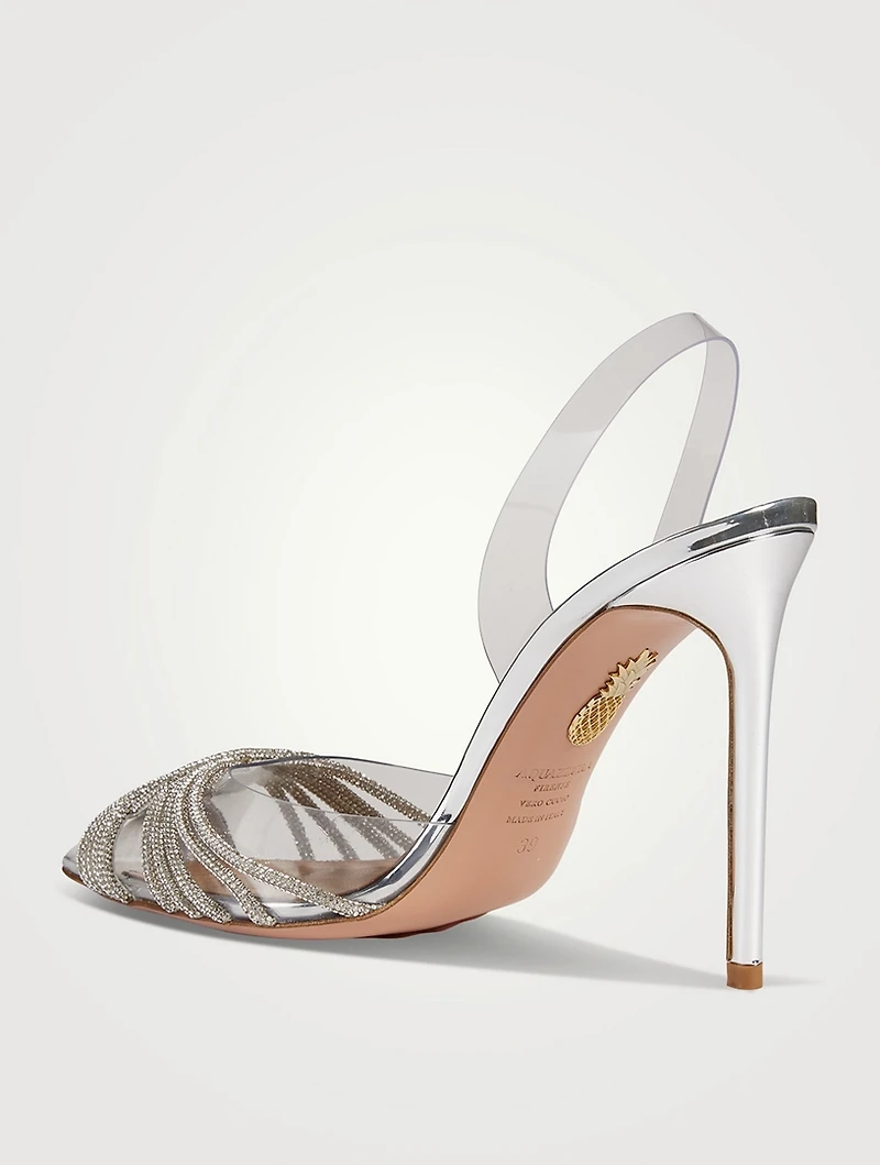 Gatsby Embellished PVC Slingback Pumps