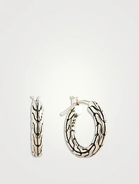 Carved Chain Extra Small Hoop Earrings