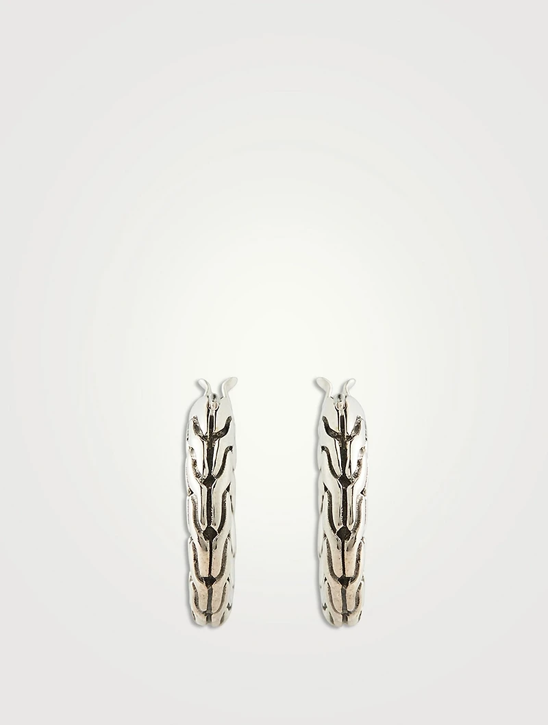 Carved Chain Extra Small Hoop Earrings