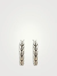 Carved Chain Extra Small Hoop Earrings