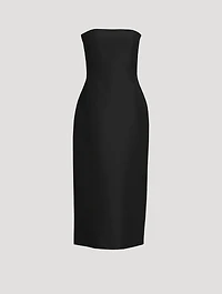 Nita Wool And Silk Midi Dress