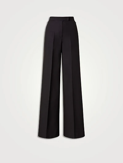 Floretta Cool Wool Wide-Leg Trousers
