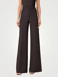 Floretta Cool Wool Wide-Leg Trousers